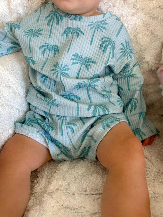 Blue Palms Set - 3-6m