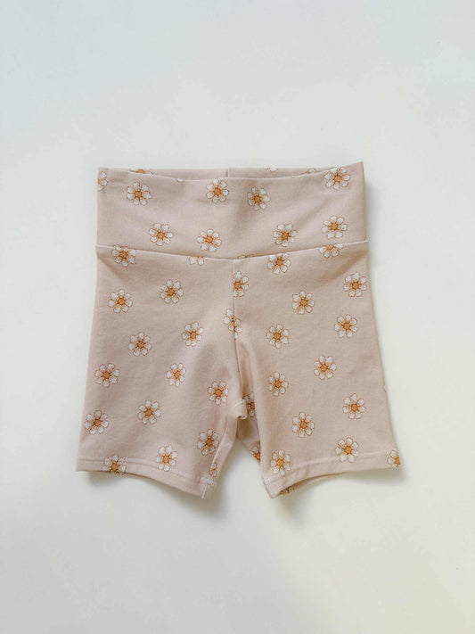 Bike Shorts - Nude Daisies