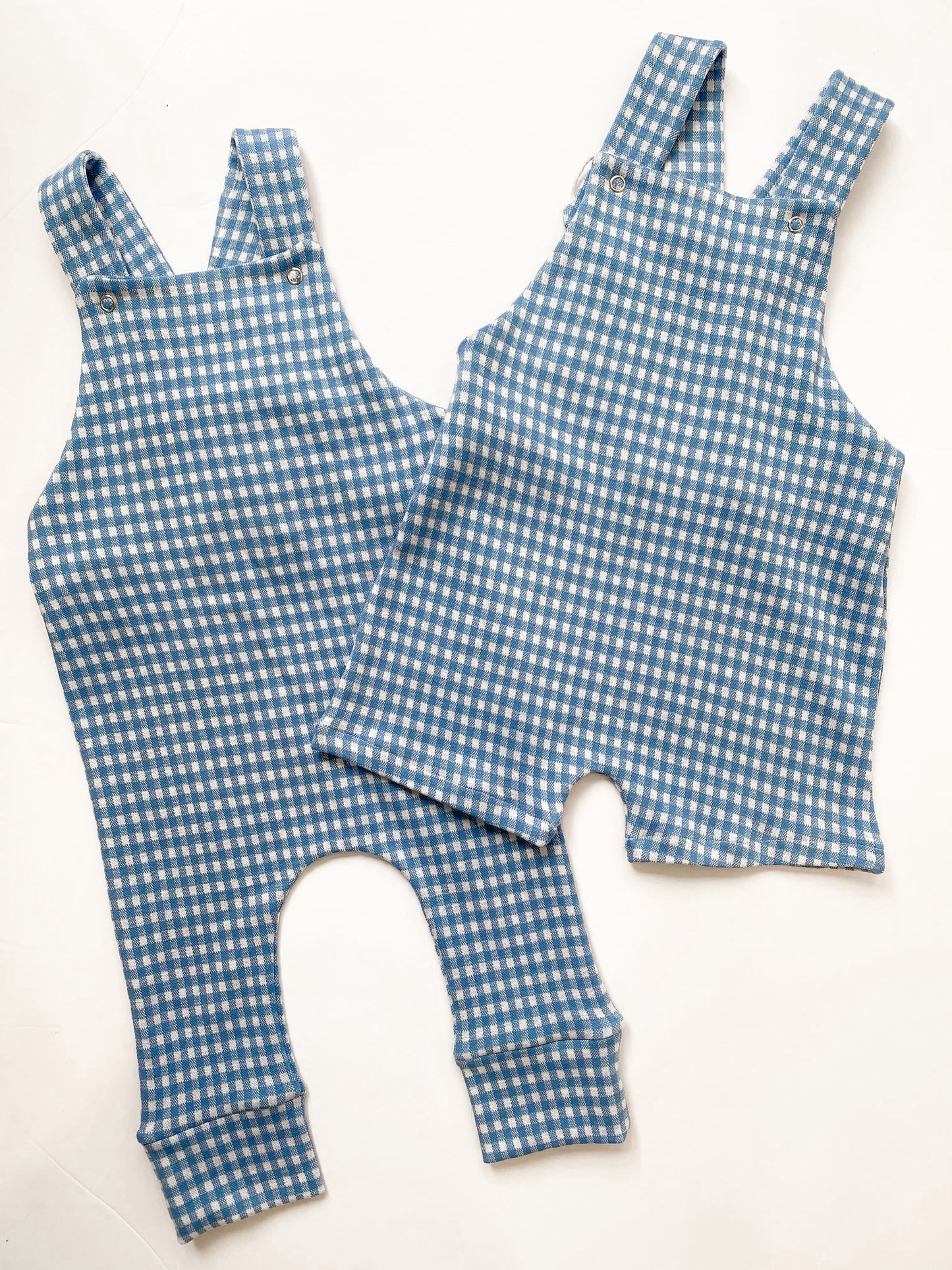 Long Overalls - Blue Gingham - 18-24m