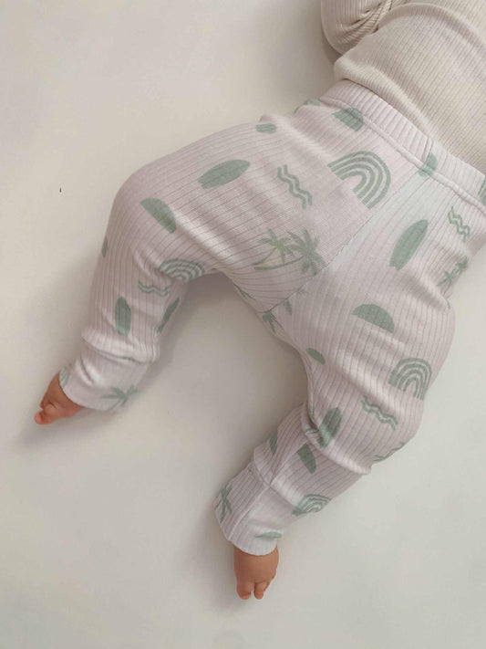 Leggings - Sage Palms